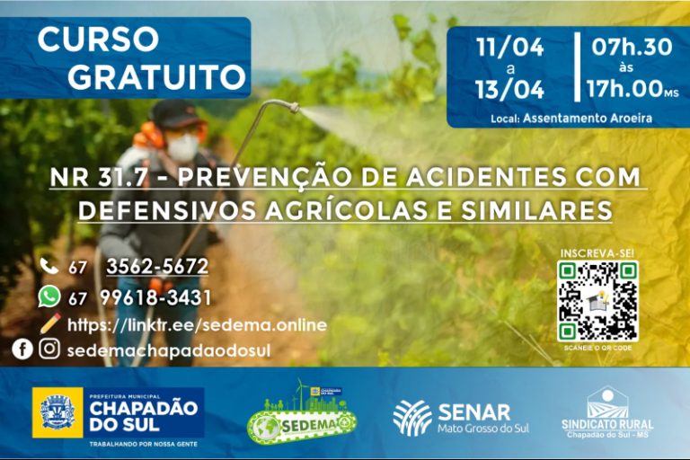 Prefeitura De Chapadão Do Sul Disponibiliza Curso De Prevenção De Acidentes Com Defensivos 0782