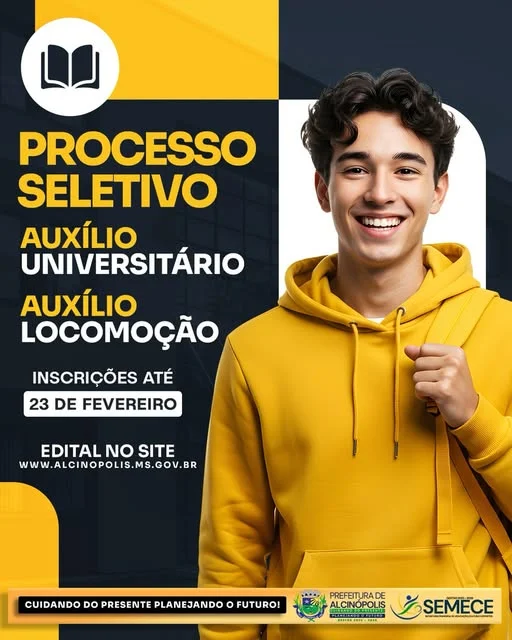 Alcinópolis abre inscrições para Auxílio Universitário e Locomoção – MS ...